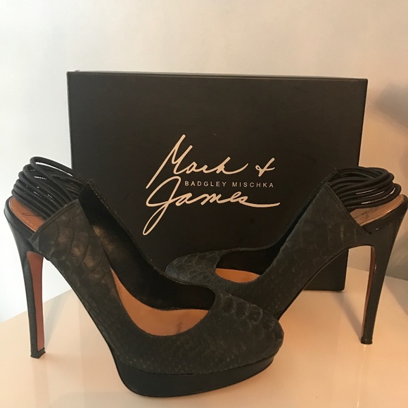 Badgley Mischka Shoes - Mark and James black sling back heels